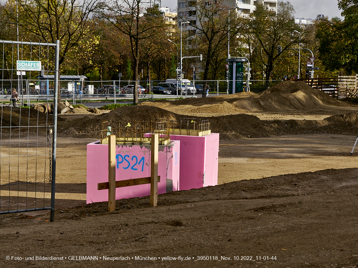 10.11.2022 - Baustelle an der Quiddestraße Haus für Kinder in Neuperlach